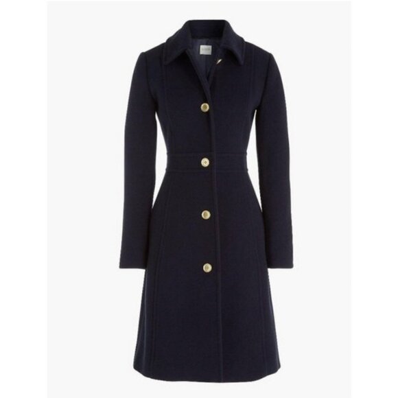 J. Crew Factory Jackets & Blazers - J.Crew Womens $298 Wool Blend Lady Coat Black Size 14 AT107